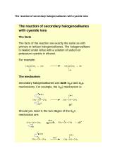 The reaction of secondary halogenoalkanes with cyanide ions.docx
