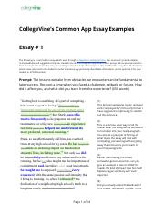 collegevine common app essay examples