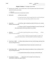 Chapter 13 Section 1-worksheet The Stage is Set for War