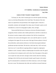Persuasive Speech Analysis: JFK Inauguration