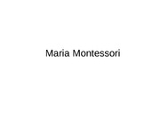 Culture Student Project - Maria Montessori