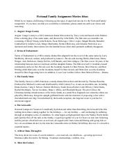 Fictional Family Assignment Movies Ideas.docx