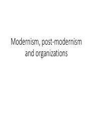 11-Modernism, post-modernism and organizations.pdf