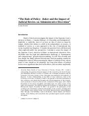 The Rule of Policy Baker and the Impact of.pdf