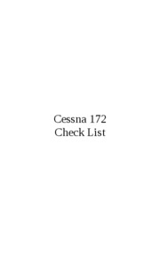 Cessna 172 Checklist 2