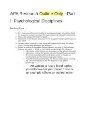 apa research paper outline part in psychological disciplines