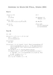 Math241FinalAnswSp01
