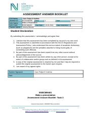 Task 3 Assessment Answer Booklet  - BSBCMM401.docx