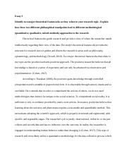 Essay 3 - Major Theoretical Frameworks to Research.docx