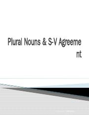 Plural Nouns & S-V Agreement.pptx