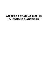 ATI TEAS 7 READING VERSION 1 QUESTIONS & ANSWERS 2023.pdf