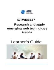 ICTWEB527 - Learner Guide.docx