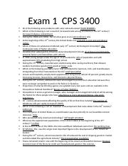 CPS 3400 Exam 1 - Updated.docx