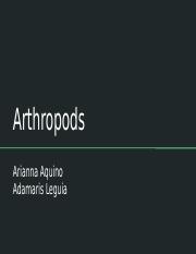 Arthropods Powerpoint