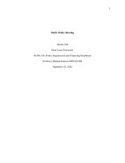 Public Policy Meeting  Paper Week 3.docx