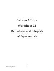 Calculus+1+Tutor+-+Worksheet+13+-+Derivatives+and+Integrals+of+Exponentials.pdf
