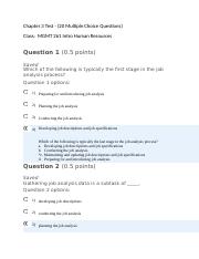 HR - 261 Introduction Chapter 3 - Quiz Questions 1-10 and Missed Questions.docx