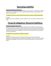 Operating Liabilities and Financial obligations .docx