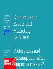 EEM Lecture 6 - Preferences and Consumption.pptx