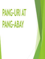 pang uri at pang abay.pdf - PANG-URI AT PANG-ABAY Ano ang pangabay? Ito