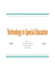 Technology in Special Education AY.pptx