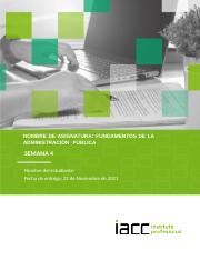 TAREA 4 - FUNDAMENTOS DE LA ADMINISTRACIÓN PÚBLICA - IACC.docx
