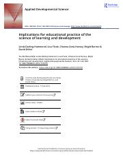 Implications for educational practice of the science of learning and development.pdf