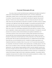 Personal Philosophy Of Law.pdf
