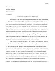 The Ousider by H.P. Lovecraft story analysis essay.docx
