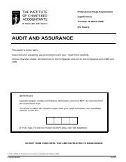ICAEW Past Questions 2008 to 2014 Summary of Audit & Assurance-Application Level.pdf