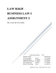 [Final] LAW B262F BUSINESS LAW I ASSIGNMENT.pdf