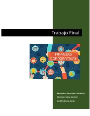 Trabajo Final Finanzas Corporativas.docx - Trabajo Final Fernandez 