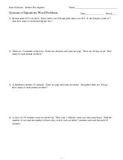 Systems Word Problems-1