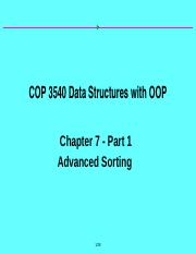 Chapter 7 - Advanced Sorting -1.ppt