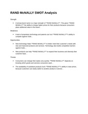SWOT Analysis for Rand McNally