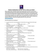 Patient Satisfaction Survey-Health Medical Center (1).docx