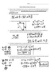 Physics Midterm Problem Study Guide Key.docx