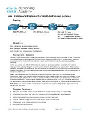 11.10.2 Lab - Design and Implement a VLSM Addressing Scheme.docx
