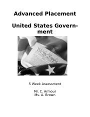AP Govt 5 Week Assessment