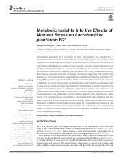 (App) Metabolic Insights Into the Effects of Nutrient Stress on Lactobacillus plantarum B21.pdf