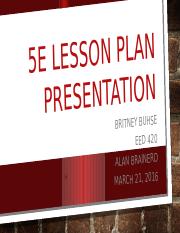 5E Lesson Plan Presentation