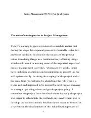 The role of contingencies in Project Management.pdf