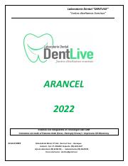 Arancel 2022 -  Laboratorio Digital Dental Dentlive.pdf