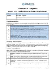 BSBTEC201 BUSINESS SOFWARE APPLICATION.docx