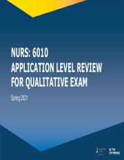 6010 Review for Qualitative Quiz-2021 Application of research (1).pdf