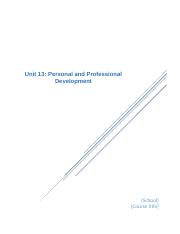 unit13 personal and professional development.docx