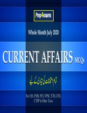7-Whole Month July 2020 Current Affairs MCQs-Prep4exams.pdf