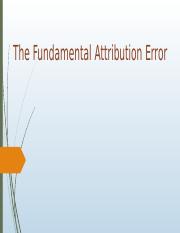 Psychology - Fundamental Attribution Error.pptx
