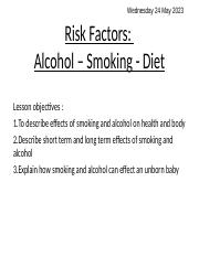 Alcohol - Diet - Smoking 10z3 10z2.ppt