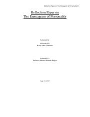 Reflection Paper on The Enneagram of Personality
